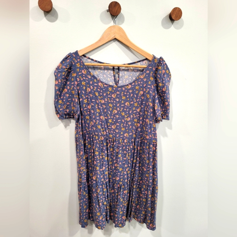 Flower Midi Swing Dress